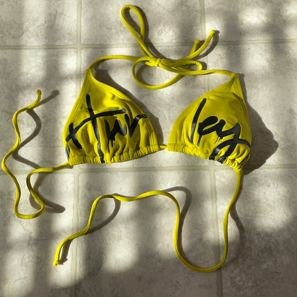 Padded Hurley Neon Yellow Bikini Top
